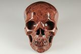 Realistic, Polished Mahogany Obsidian Skull #150869-1